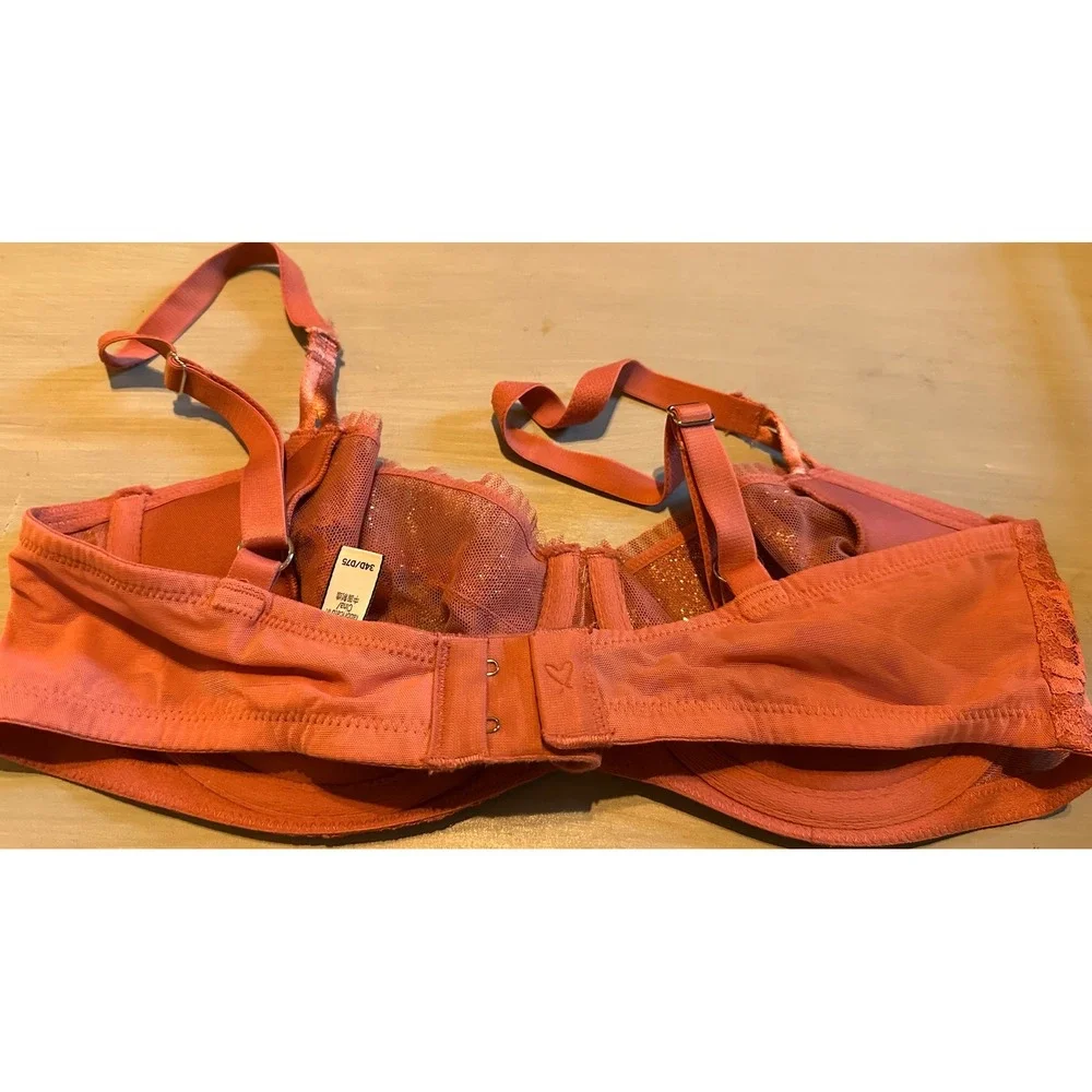 Victoria's Secret Lace Bra‎ Unlined Full Coverage Sparkle Trim 34D